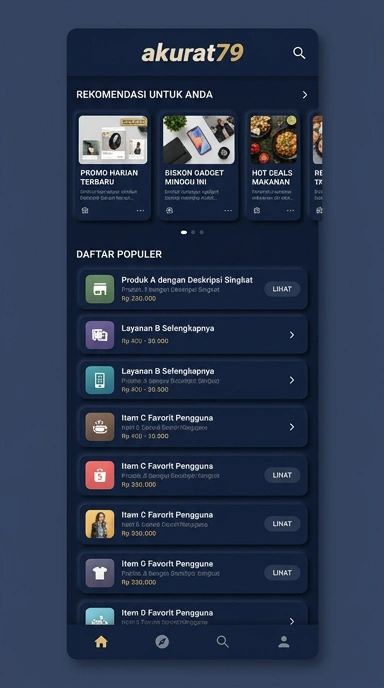 Aplikasi Populer & Kanal Uji — akurat79 Indonesia