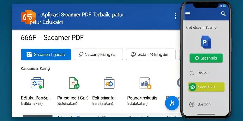 Antarmuka aplikasi 666F yang sederhana dan fungsional untuk Scanner PDF.