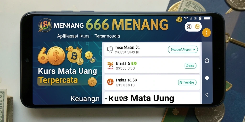 Antarmuka aplikasi 666MENANG menunjukkan nilai tukar mata uang secara jelas.
