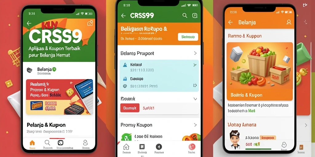 Antarmuka CRS99 dengan berbagai fungsi promo dan kupon.