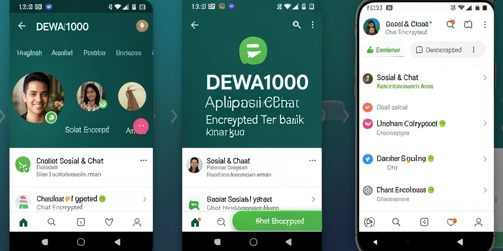 Tampilan antarmuka DEWA1000 saat chatting dengan keamanan maksimal.