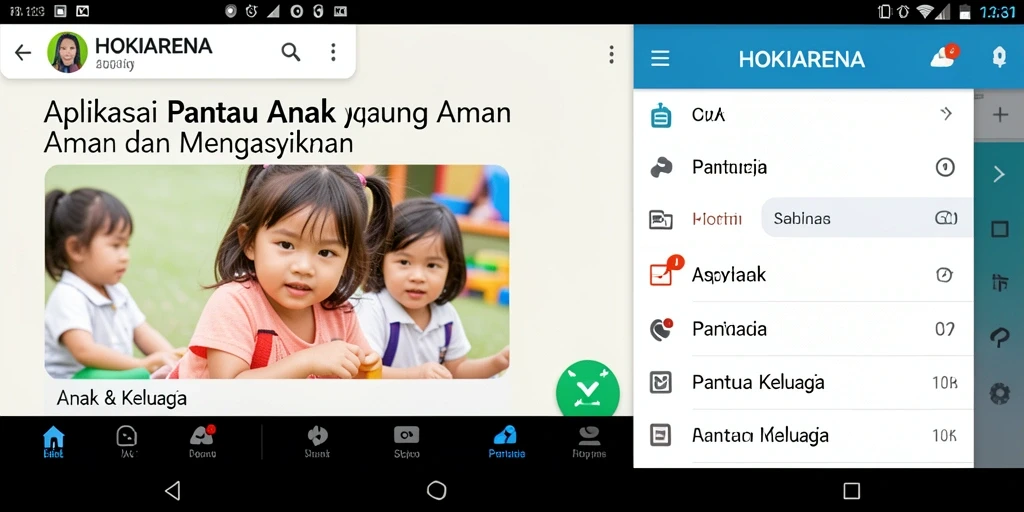 Tampilan antarmuka HOKIARENA yang ramah anak dan informatif.