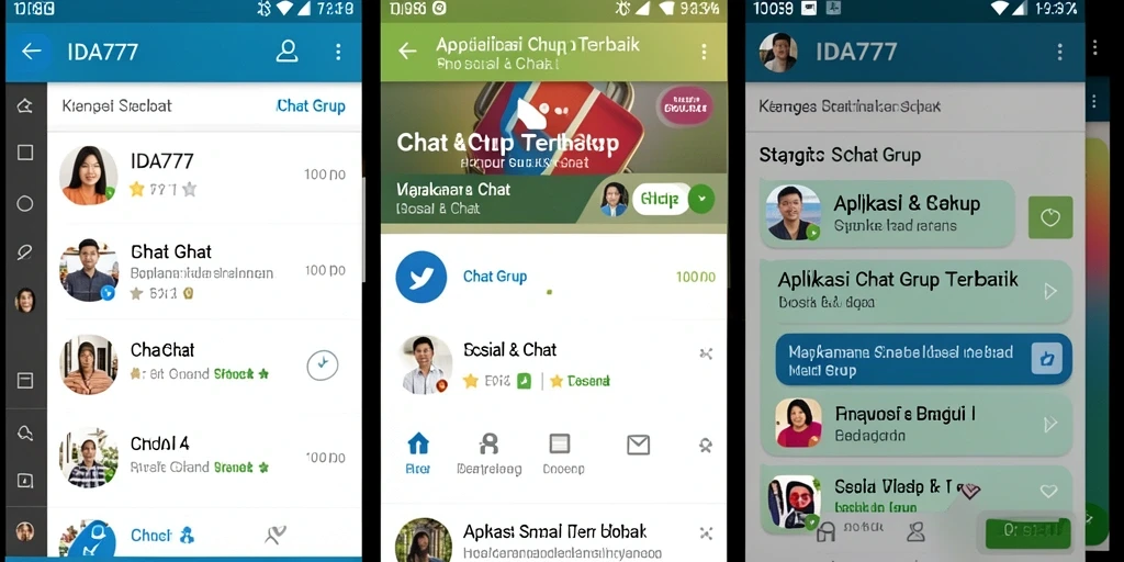 Antarmuka <strong>IDA777</strong> yang menarik untuk chatting grup.